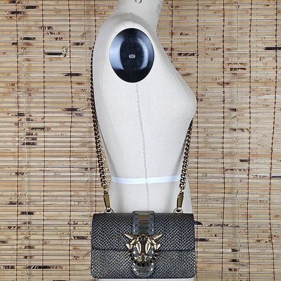Pinko Bronze Python Mini Love Bag